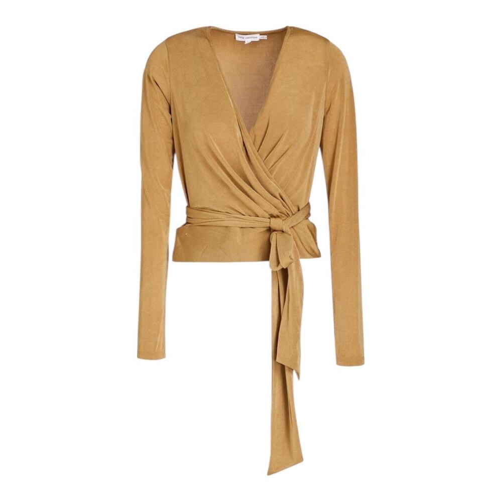 Nwt Good American Wrap Effect Stretch Top - Size 6 (Us 14)